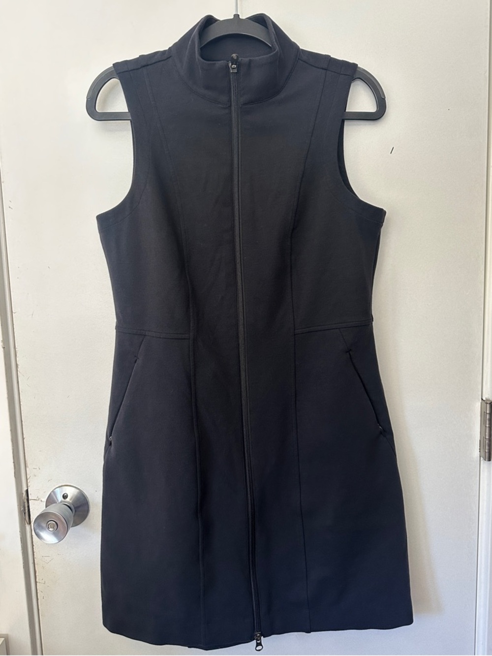 Title Nine Passport Black Sleeveless Zip-Up Mini Dress